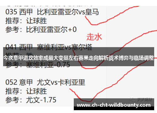 今夜意甲进攻效率成最大变量左右赛果走向解析战术博弈与临场调整